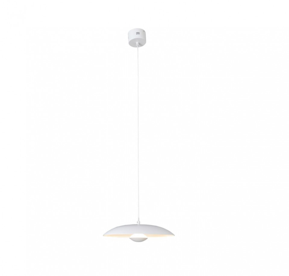 Lustra tip pendul LED Ufo metal, alb, 1 bec, diametru 34 cm, 230 V