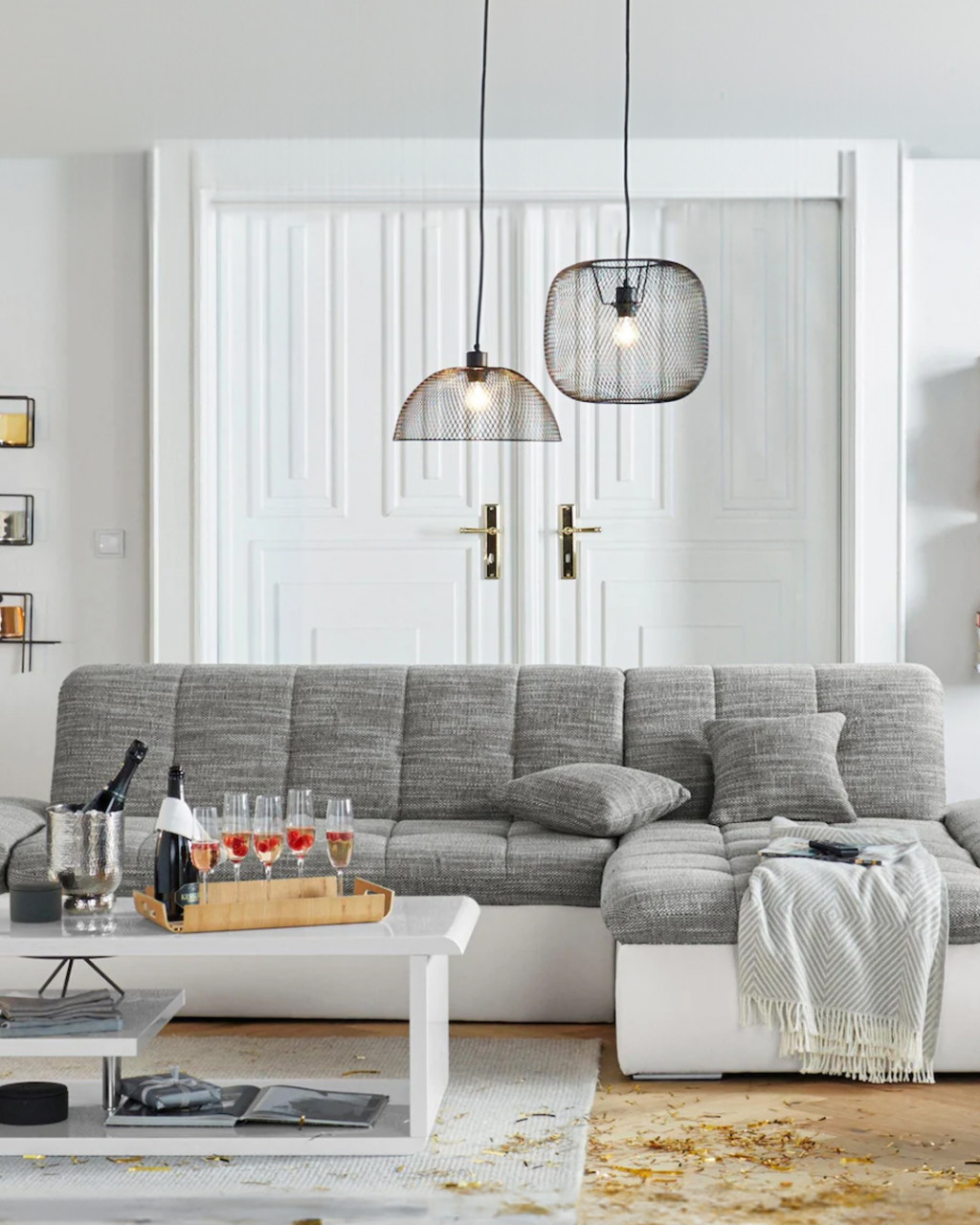 Lustra tip pendul Mash Shade Places of Style, metal, negru, 150 x 35 cm