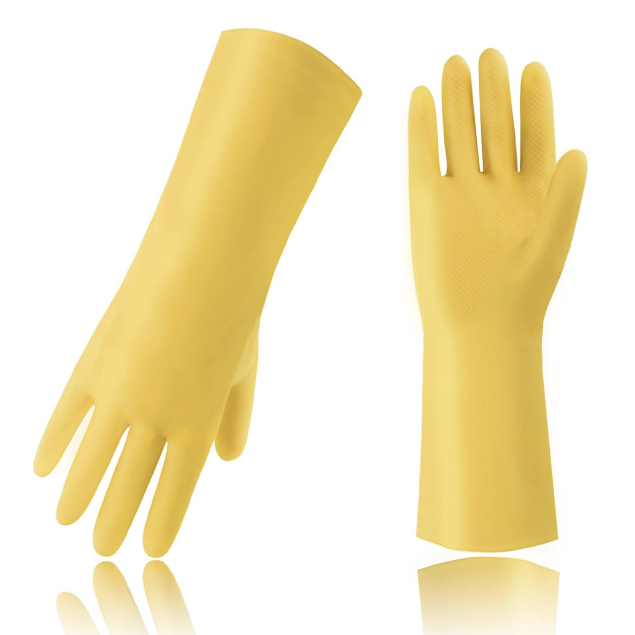 Manusi de lucru Andanda, cauciuc/latex, galben, marimea L
