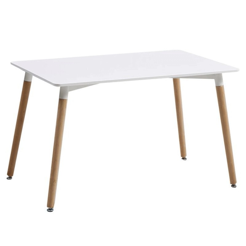 Masa bucatarie si living AB673, blat MDF, picioare lemn,120x80x74 cm, alb