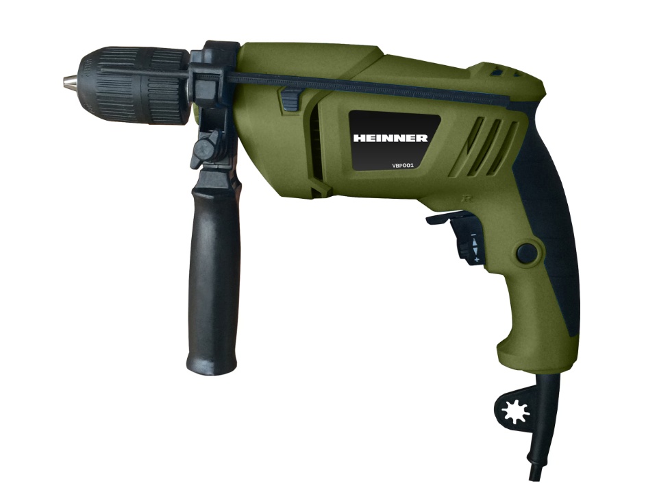 Masina de gaurit cu percutie Heinner VBP001, 500W, 3000 RPM, Mandrina automata 13 mm, RESIGILATA, 1 AN GARANTIE