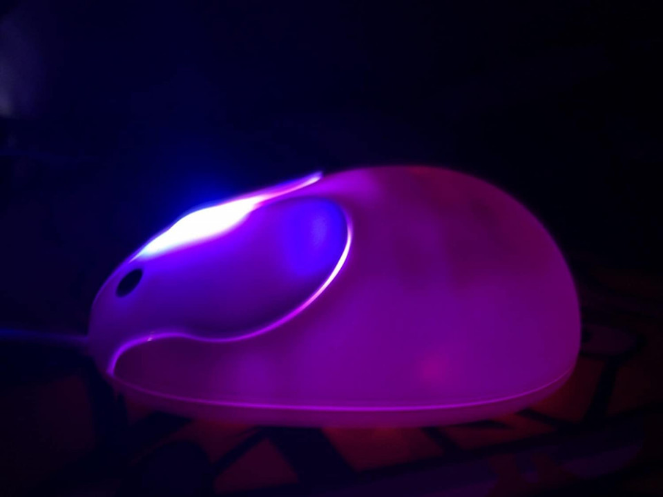 Poze Mouse optic cu fir BestFire, aspect de iepuras, roz, 1200DPI