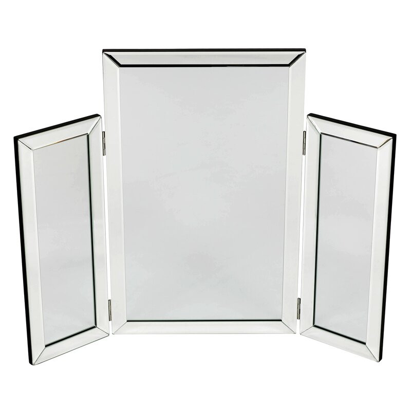 Oglinda cosmetica Damion, argintiu, 60 x 75 x 2 cm Argintiu imagine noua