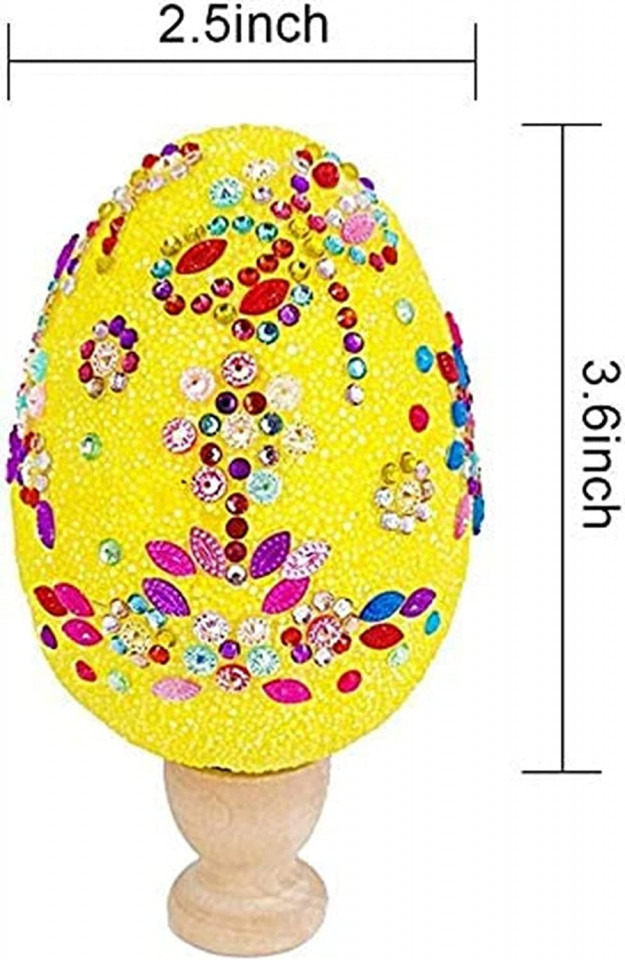 Poze Ou de paste cu accesorii pentru ornat Ding Yongliang, polistiren, multicolor, 9,1 x 6,3 cm