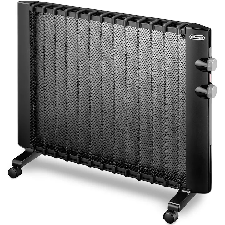 Panou radiant De’Longhi HMP2000, 2000 W, 2 trepte de putere, Termostat reglabil, Protectie supraincalzire, Protectie anti-inghet, Negru, resigilat