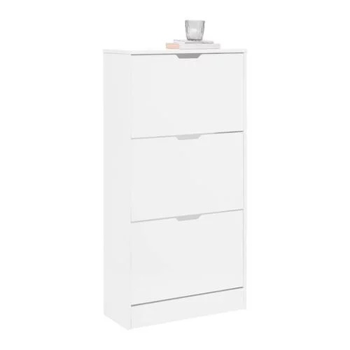 Pantofar RUDI -EXKLUSIV-, 3 sertare, alb, 60/118/24 cm