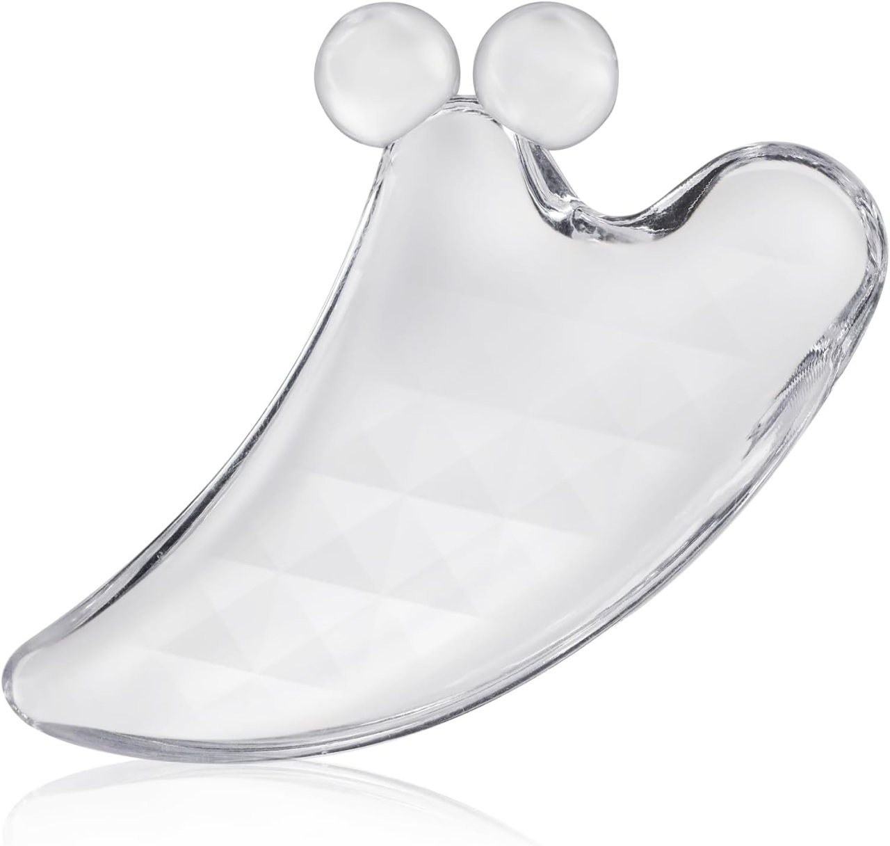 Piatra pentru masaj facial Molirex, rasina naturala, transparent, 11,2 x 7 cm