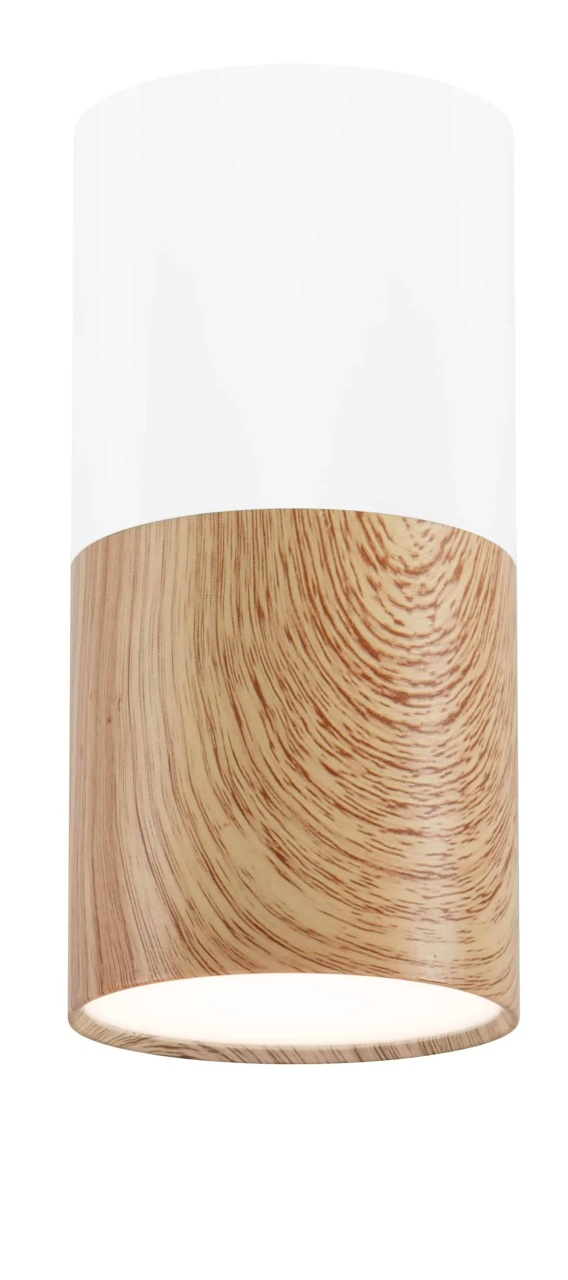 Plafoniera Candellux , 1xGU10, alb-lemn natur