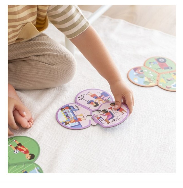 Puzzle din 3 piese Meserii, Apli Kids, 24 piese