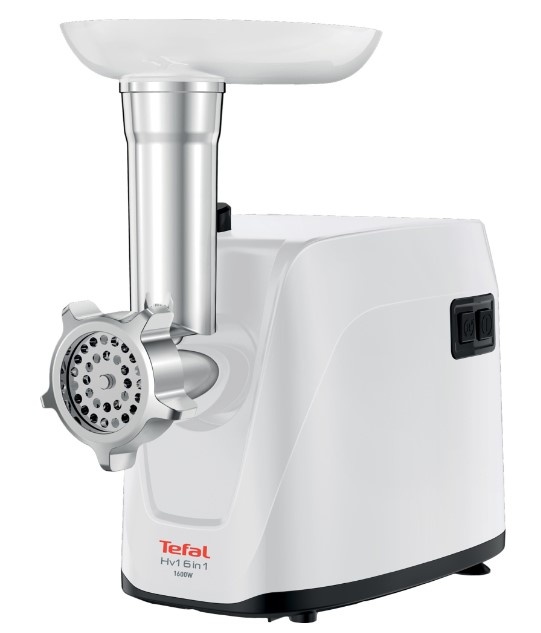 RESIGILAT – MASINA DE TOCAT TEFAL NE113135, Putere 1600W, 1.9kg/min, Accesoriu pentru rosii, 3 site metalice, Conuri pentru razuit, Functie reverse,