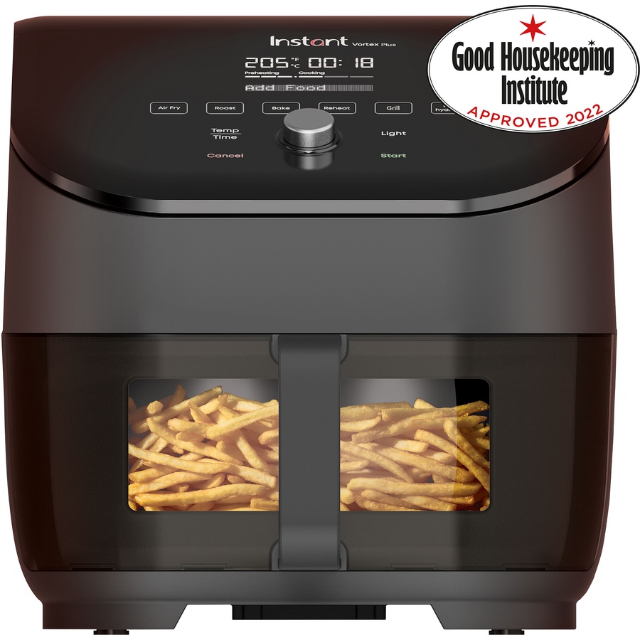 RESIGILAT Friteuza cu aer cald, fara ulei, Instant Vortex Plus 6 Clear Cook, Ecran digital, Cos detasabil, 6 functii de gatire, Capacitate 5.7 litri,