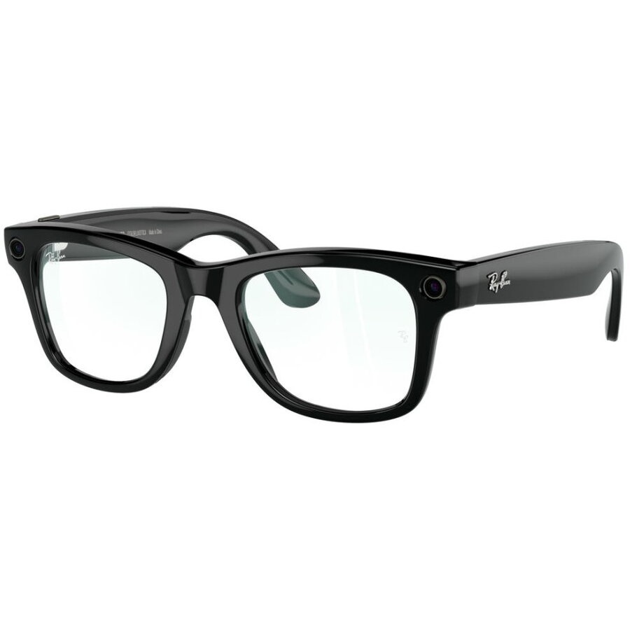 RESIGILAT Ochelari Smart Ray-Ban Meta Wayfarer, Marime M, 32 GB stocare, Camera Foto 12mp, 5 microfoane, difuzoare, Wifi 6, Meta AI, Standard, Clar,