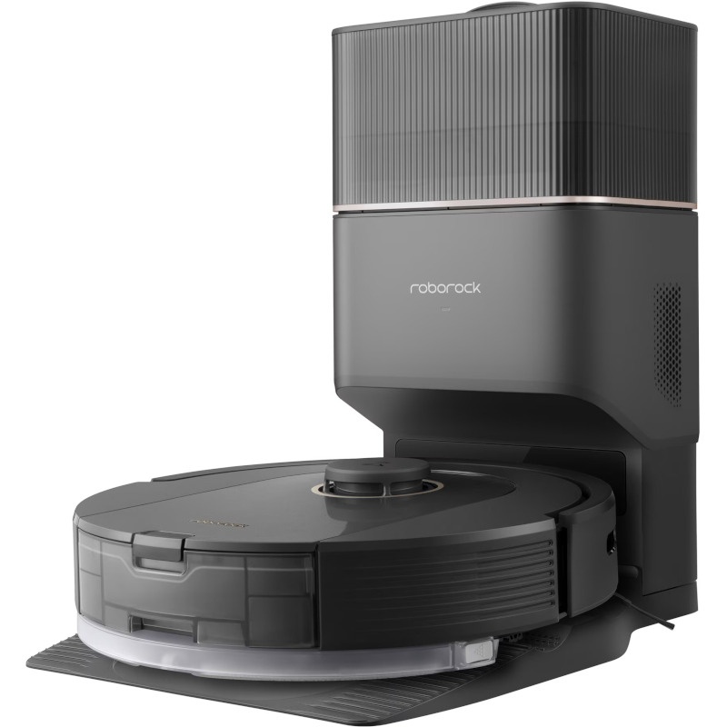 Robot de aspirare Roborock Q5 PRO+, aspirator&mop&statie inteligenta de golire automata, 59 W, 5500 Pa, autonomie 180 min, mapare 3D, 5200 mAh,