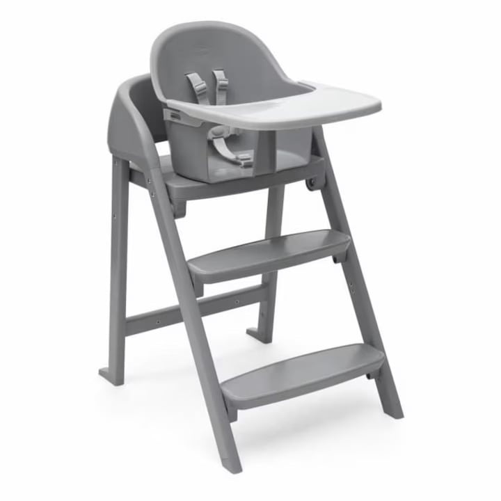 Scaun de masa pentru bebe Chicco Crescendo Lite, gri, Resigilat, Grad A
