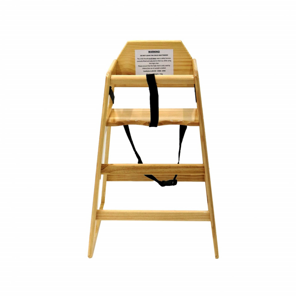 Scaun inalt pentru copii Oypla din lemn natural image1