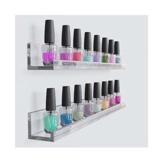 Set 2 rafturi de perete Combination of Life, acril, transparent, 61 x 9 x 5 cm
