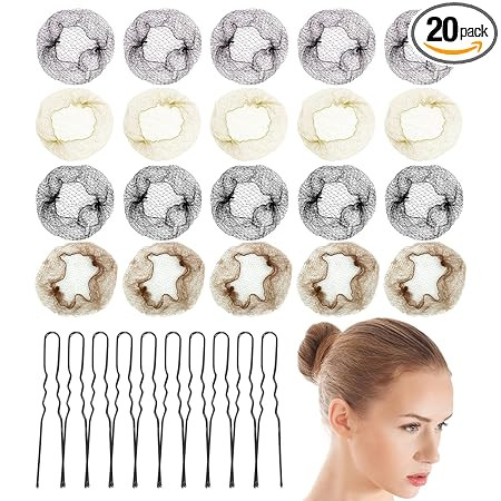 Set 20 plase pentru par si 50 clameHelweet, nailon, multicolor, 50 cm