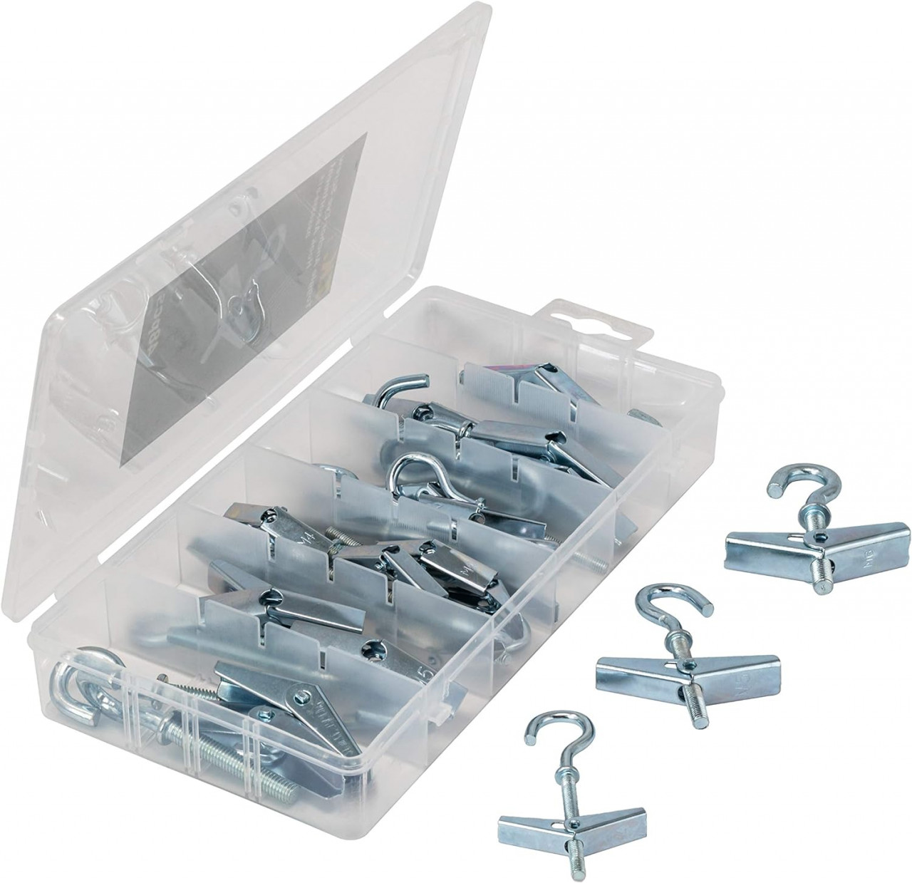 Set 24 suruburi cu cleme de fixare TK Excelent, metal, argintiu