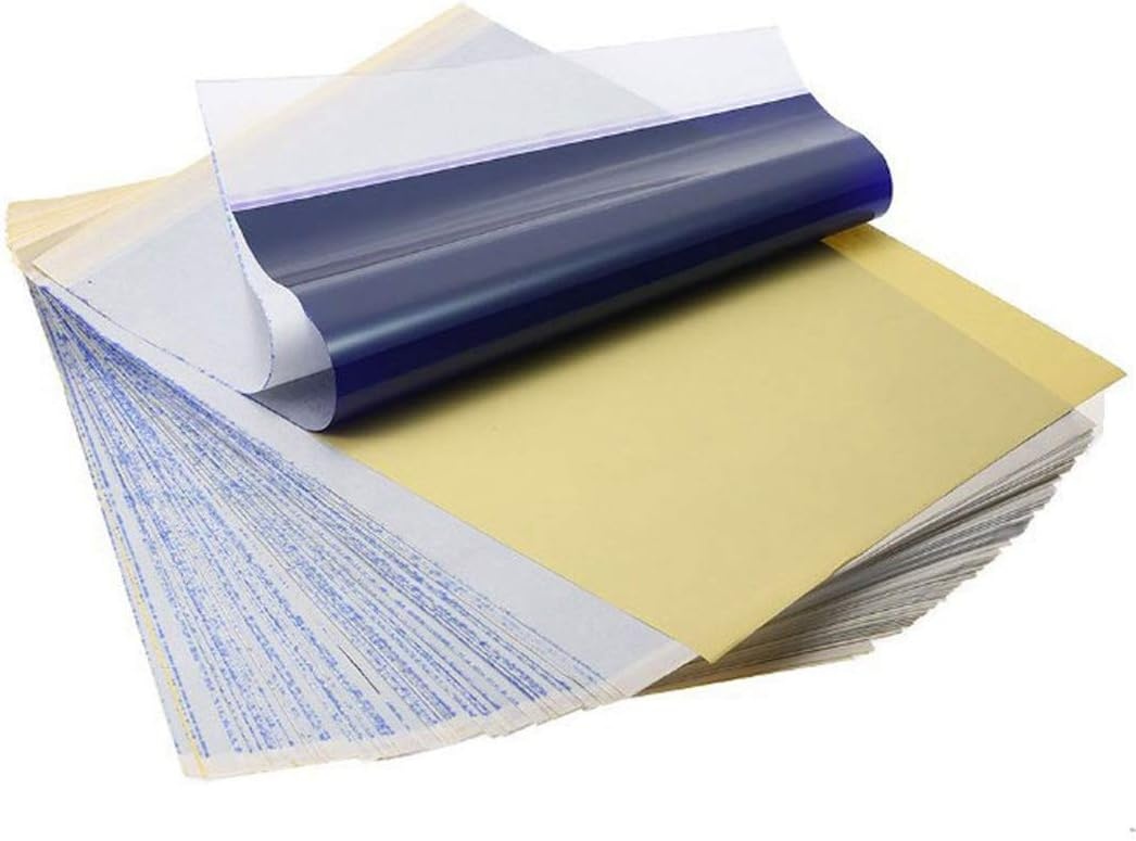 Set 35 coli de hartie pentru transfer termic Ook, hartie, bej/albastru inchis, 29,7 x 21,08 cm