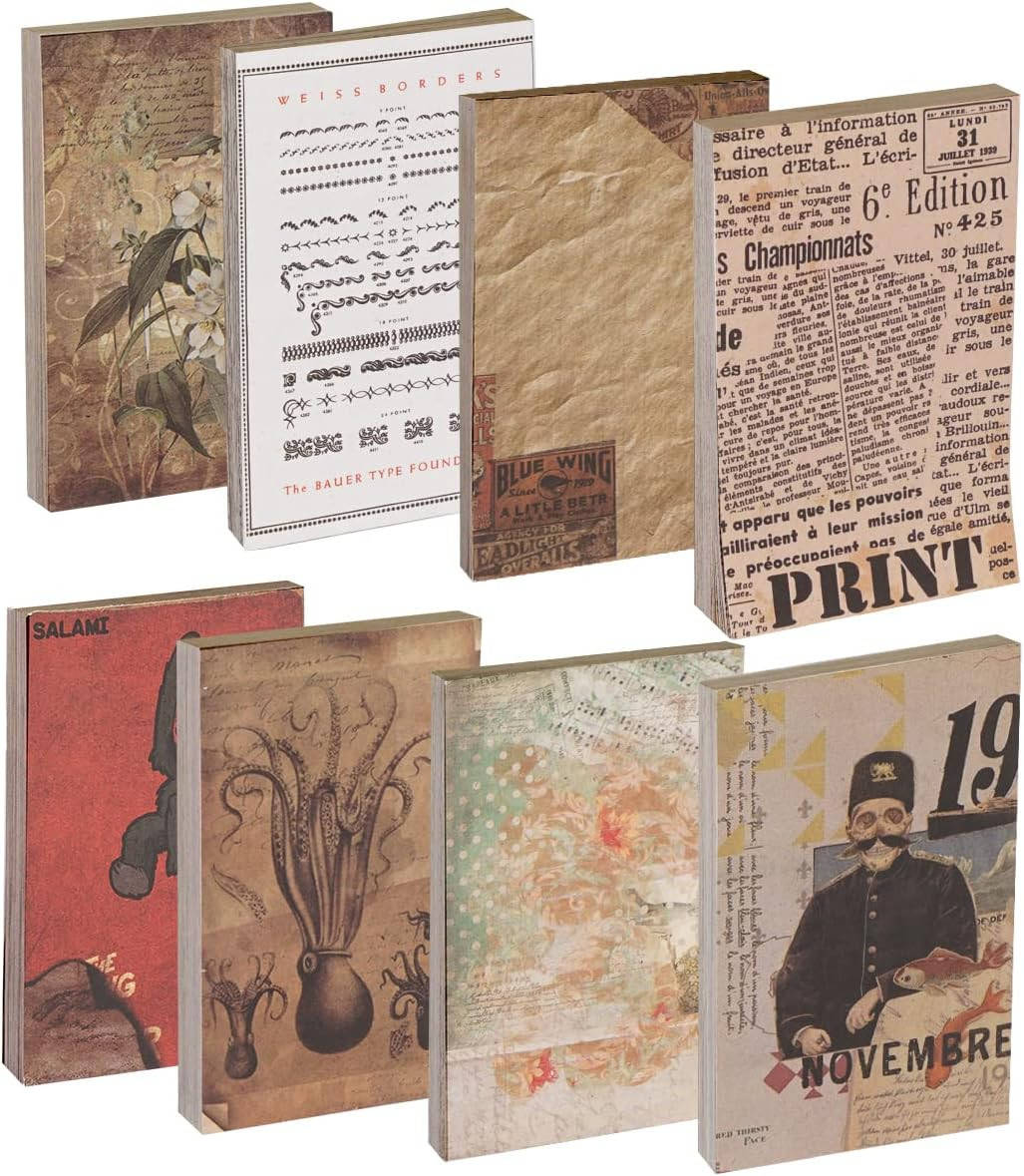 Set 480 autocolante vintage Jinsion, hartie, multicolor, 8 x 5 cm