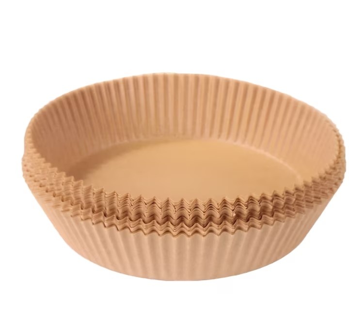 Set 50 hartii de copt pentru friteuza cu aer si 100 manusi de unica folosinta EDATOFLY, maro/transparent, 20 x 4,4 cm