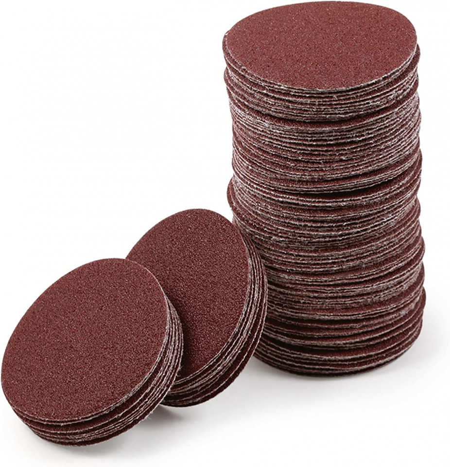 Set de 100 de discuri abrazive Leontool, oxid de aluminiu, rosu, 100, 5,5 cm 100% imagine 2022