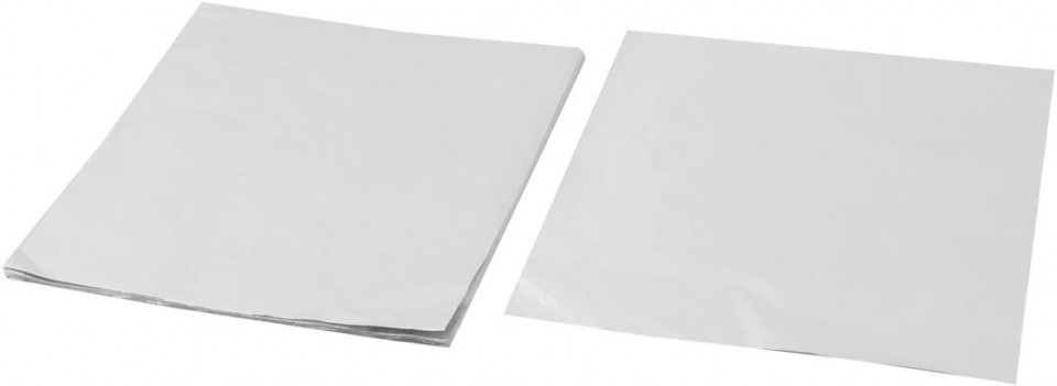 Set de 100 folii de aluminiu pentru bomboane Sourcing Map, argintiu, 15,2 x 15,2 cm