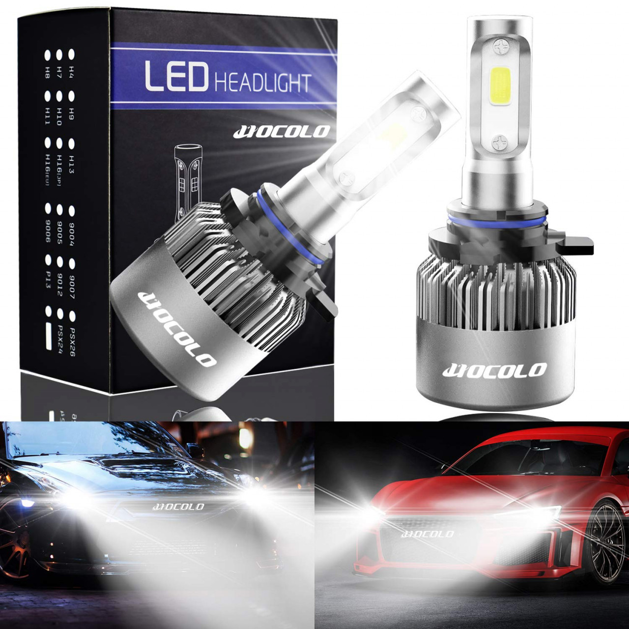 Set de 2 becuri LED HOCOLO, alb, 48 W, 8000 lumeni, S2-9006