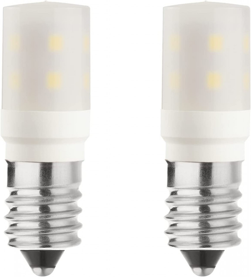 Set de 2 becuri pentru figider Noobibaba, LED, alb/argintiu, 20 x 54 mm Becuri 2023-02-08
