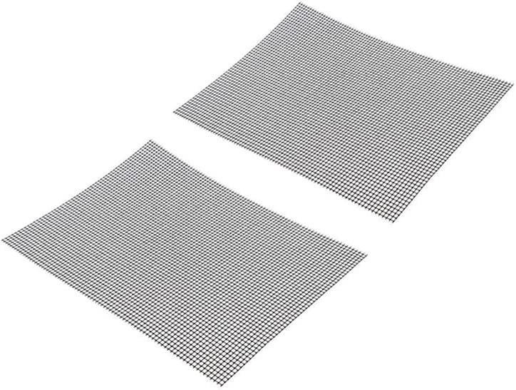 Set de 2 covorase pentru gratar BJ, teflon, negru, 40 x 30 cm