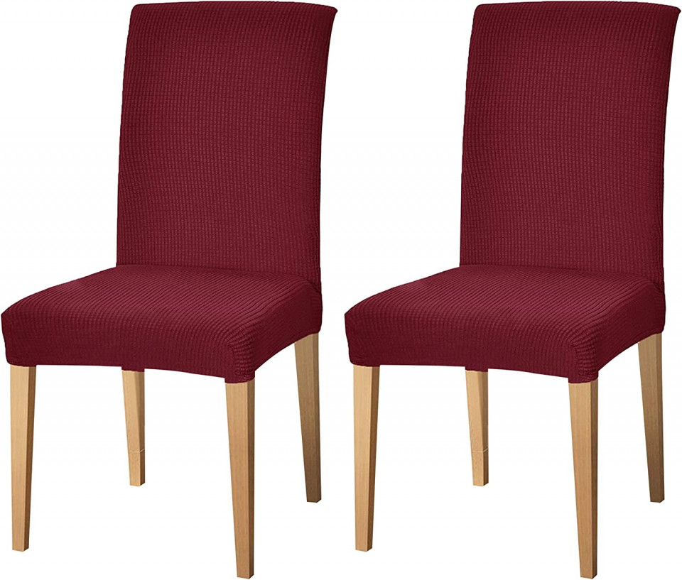 Set de 2 huse pentru scaune Subrtex, textil, rosu, 47 – 60 cm x 38 – 45 cm x 37 – 47 cm chilipirul-zilei.ro imagine 2022