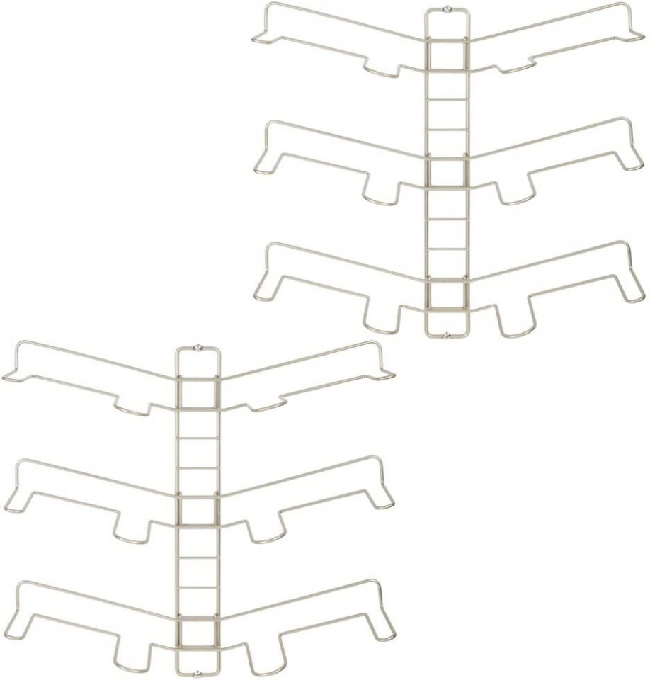 Set de 2 suporturi pentru incaltaminte mDesign, metal, 44,5 x 47,5 cm (445)