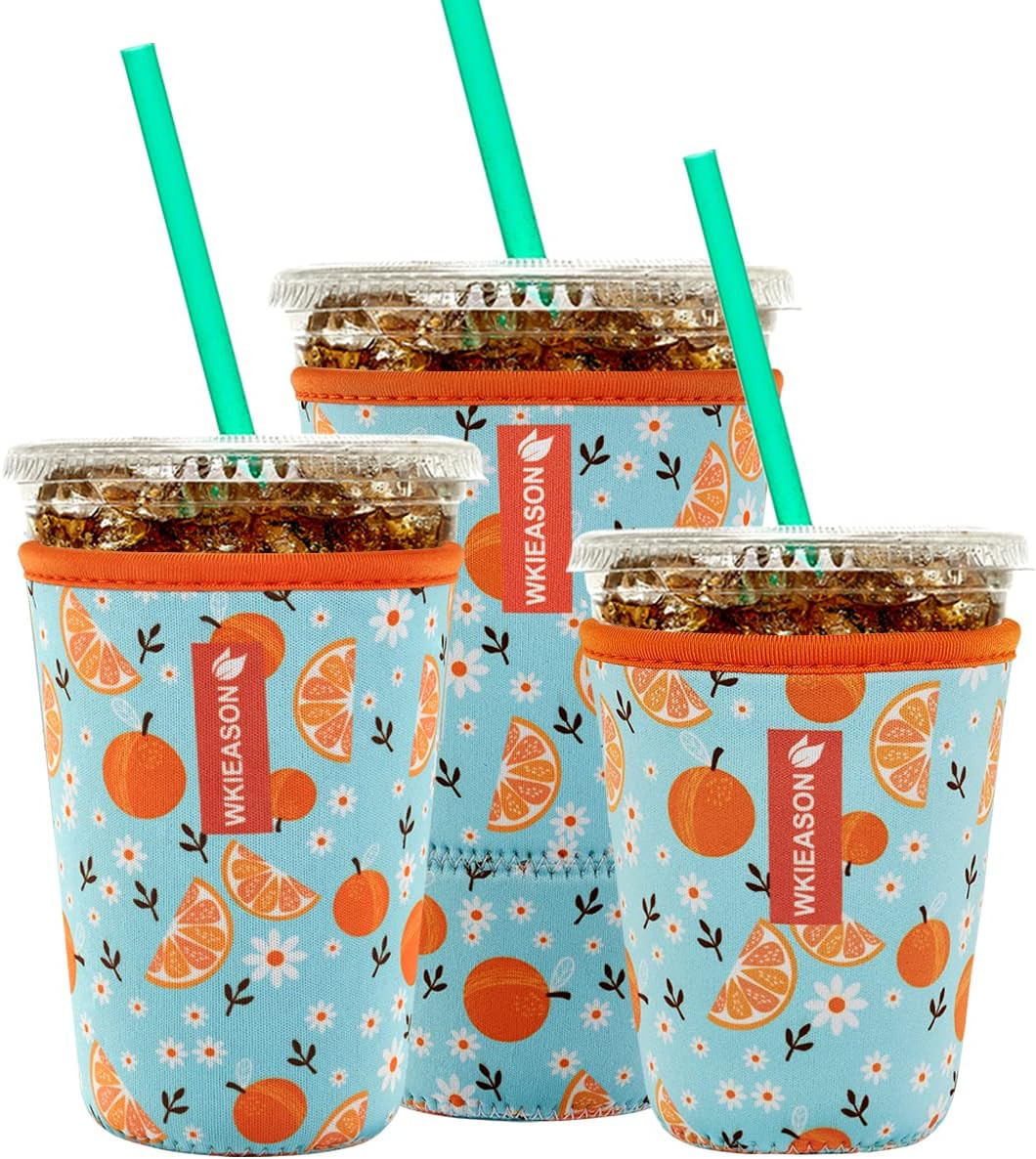 Set de 3 protectii pentru pahare de bauturi WK IEASON, neopren, multicolor