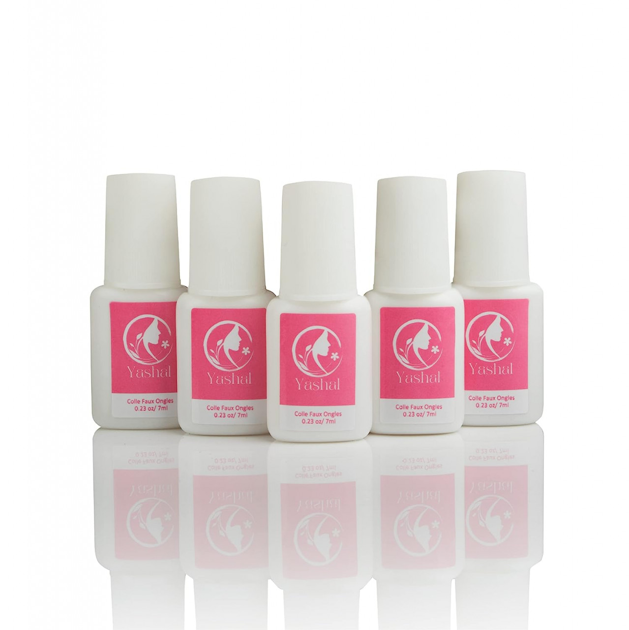 Set de 5 flacoane cu lipici pentru unghii false Yashal, rasina, 7 ml chilipirul-zilei.ro/ imagine reduss.ro 2022