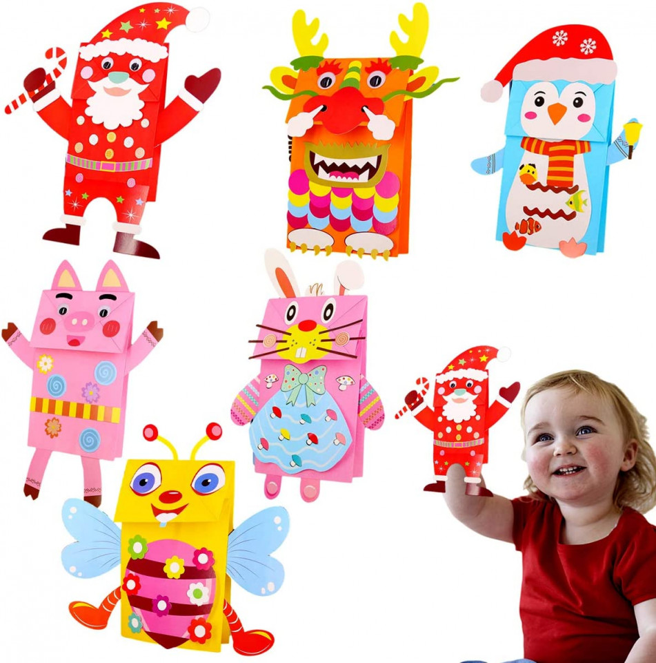 Set de 6 figurine de hartie JINGYOU, multicolor, 23 x 33 cm
