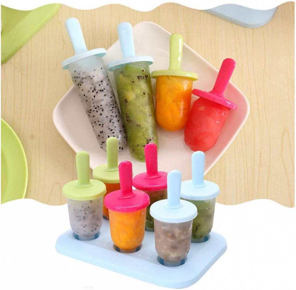 Poze Set de 6 matrite cu bastoane reutilizabile pentru gheata GLAITC, plastic, multicolor, 11 x 17 x 12 cm