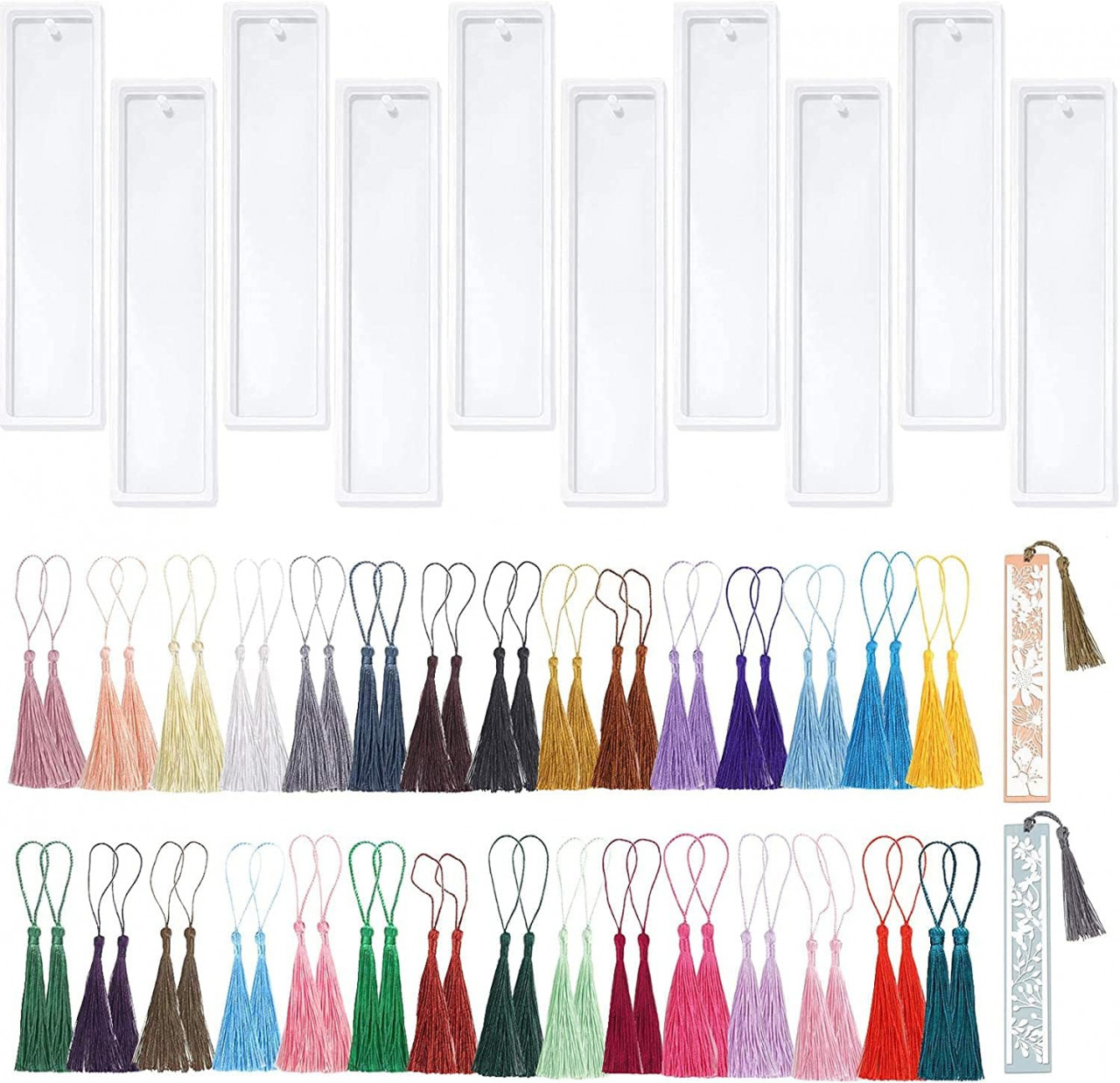 Set de creatie cu matrite si ciucuri pentru mestesuguri Zynery, silicon/textil, multicolor, 70 piese