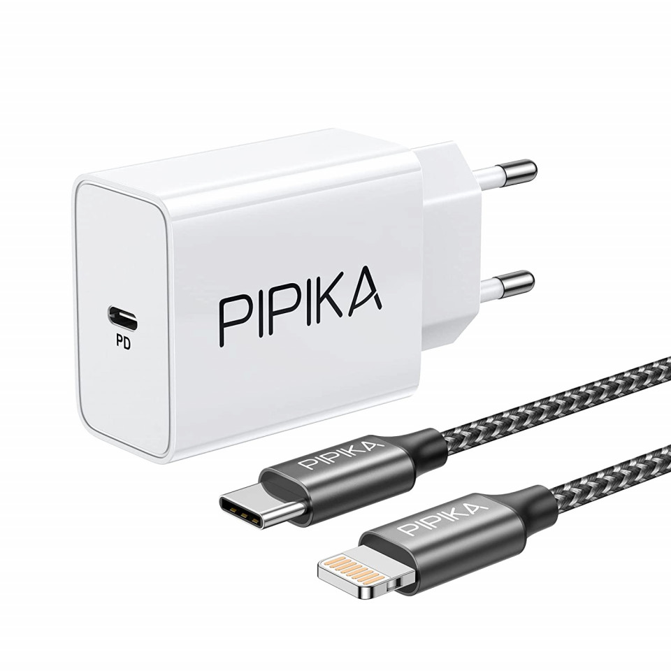 Poze Set incarcator cu cablu USB tip C PIPIKA, 25 W, 9V/2.77A, 2 m