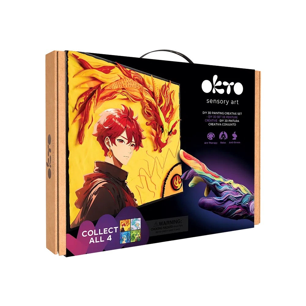 Set pictura 3D cu argila usoara, 30*40cm - Manga - Fire