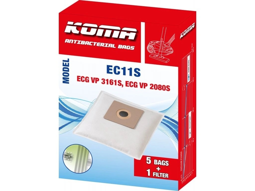 Set saci aspirator EC11S, 5 bucati plus microfiltru universal