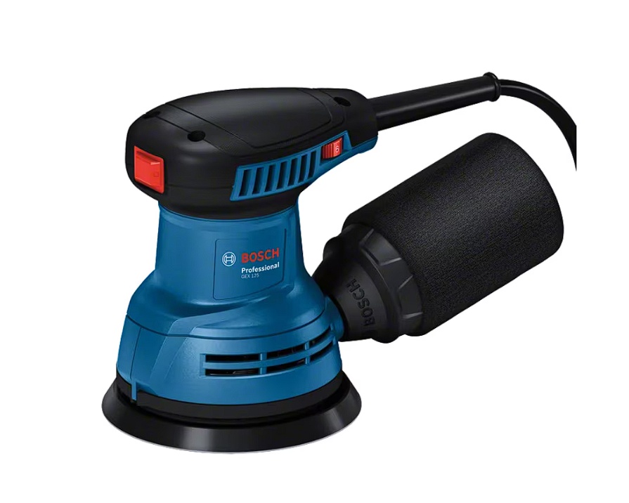 Slefuitor orbital Bosch Professional GEX 125 06013A8020, 290 W, 15.000 – 24.000 vibratii/min, 7.500 – 12.000 rot/min, Resigilat, Grad B