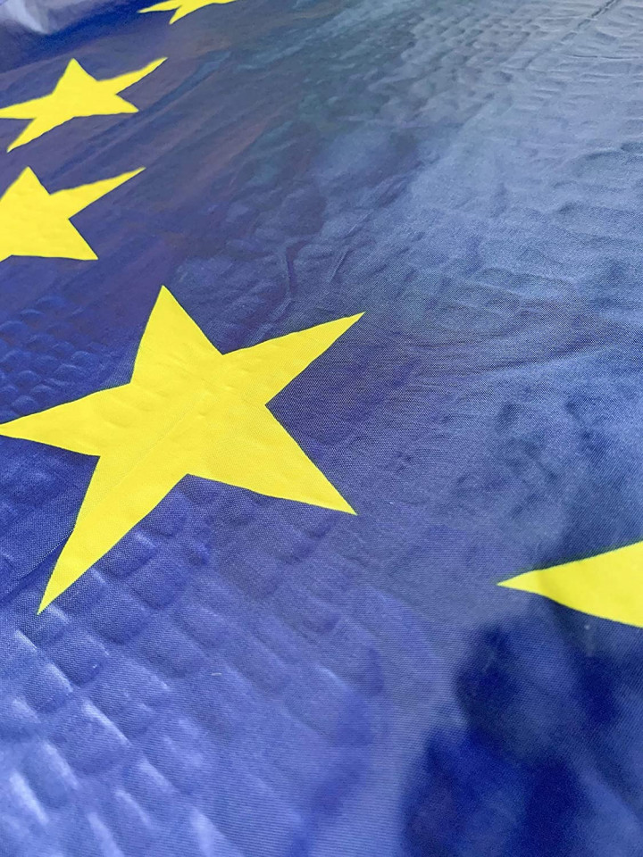 Poze Steag Uniunea Europeana PG Intertrade, poliester, albastru inchis/galben, 90 x 150 cm