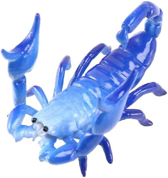 Suport de stilou Jevindo, forma de scorpion, plastic, albastru, 6,5 x 4 cm