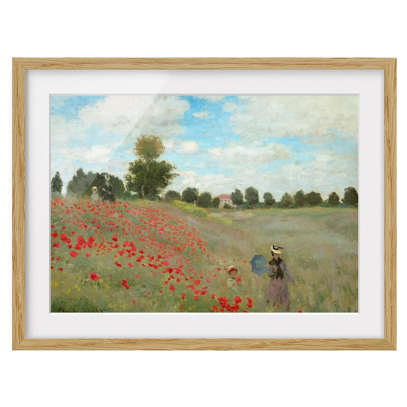 Tablou ‘Poppies at Argenteuil’, hartie, 40 x 55 x 2 cm chilipirul-zilei.ro