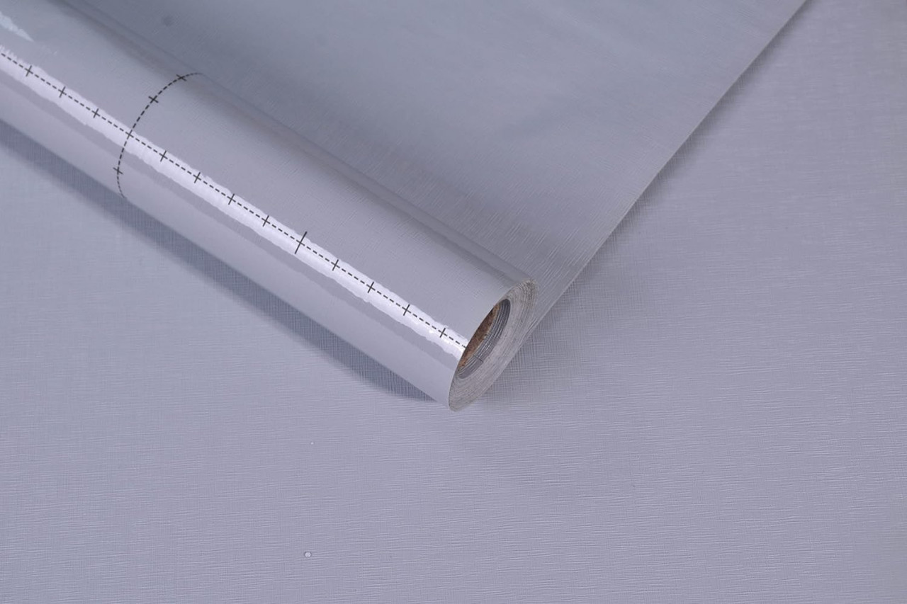 Tapet Aokkr, PVC, gri deschis, 40 x 300 cm