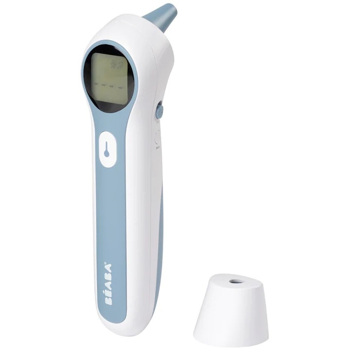 Termometru cu infrarosu pentru ureche si frunte Beaba Thermospeed, Albastru/Alb, resigilat