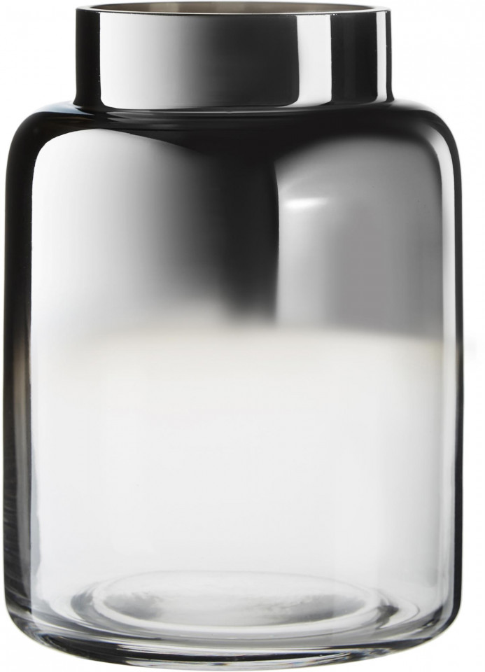 Vaza decorativa Uma, sticla, transparent/negru, 15 x 20 cm chilipirul-zilei.ro imagine 2022