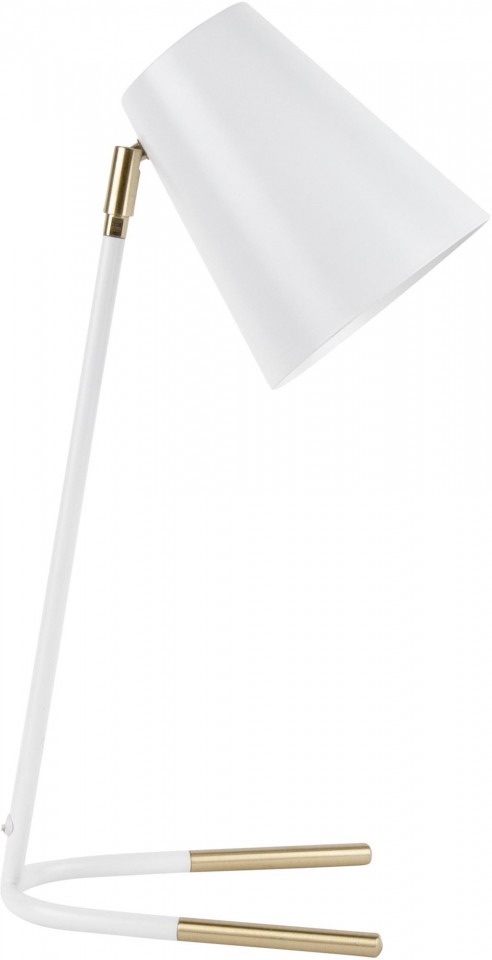 Veioza Noble, metal, alb/auriu, 25 x 46 x 16 cm chilipirul-zilei.ro/ imagine reduss.ro 2022