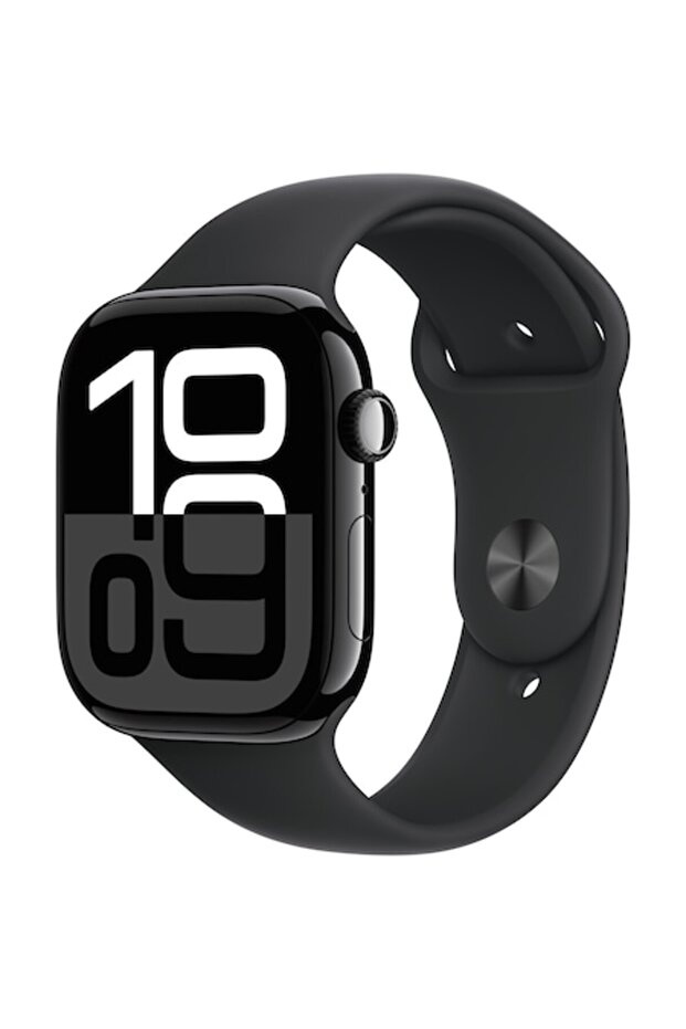 Apple Watch 10 GPS, Carcasa Jet Black Aluminium Case 46mm, Black Sport Band - M/L, RESIGILAT, GRAD A (ca nou), GARANTIE 12 LUNI