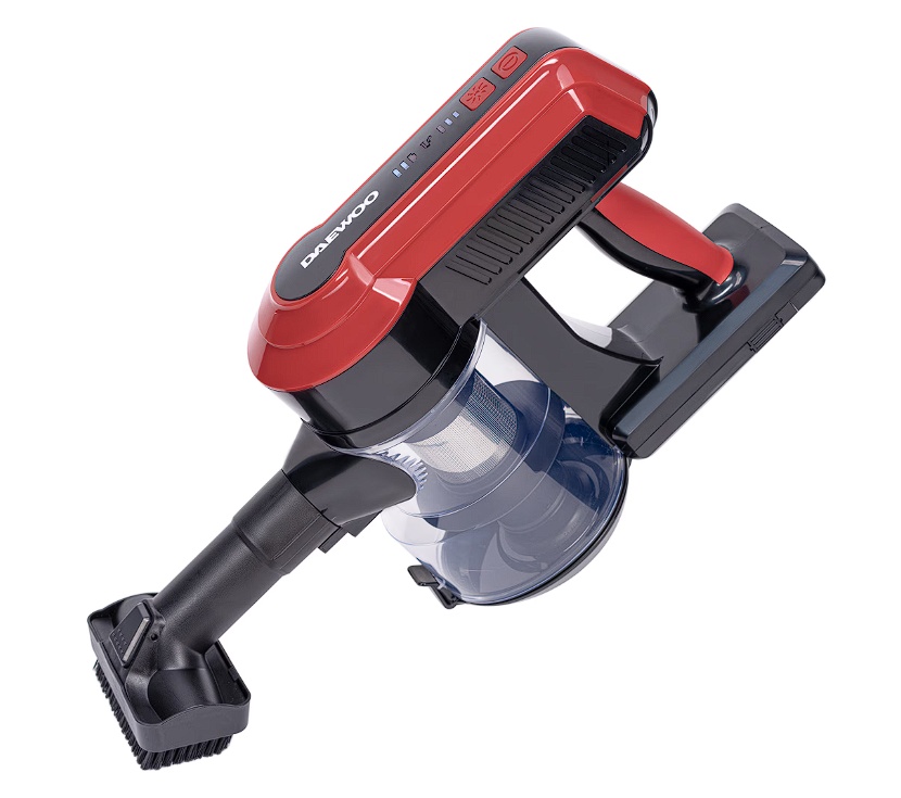 Aspirator vertical Daewoo RSH-410GR-1, 300W, motor BLDC, putere de aspirare 16.5Kpa, filtru HEPA, baterie Litiu-Ion 29.6V, autonomie 40 de minute,
